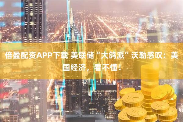 倍盈配资APP下载 美联储“大鸽派”沃勒感叹：美国经济，看不懂！